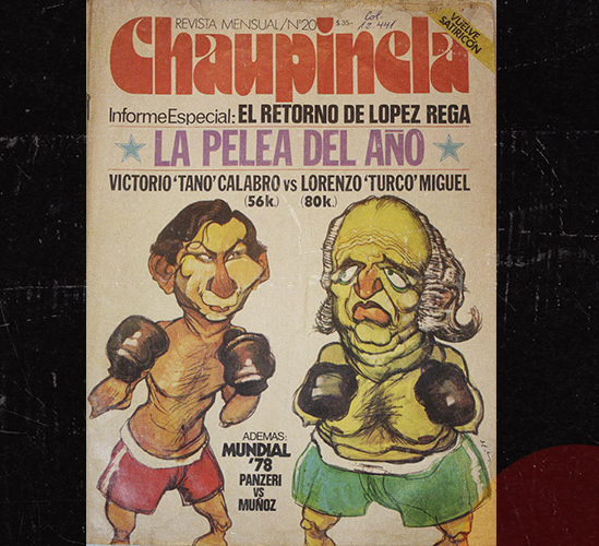 Portada donde aparecen Muñoz vs Panzeri en revista Chaupinela